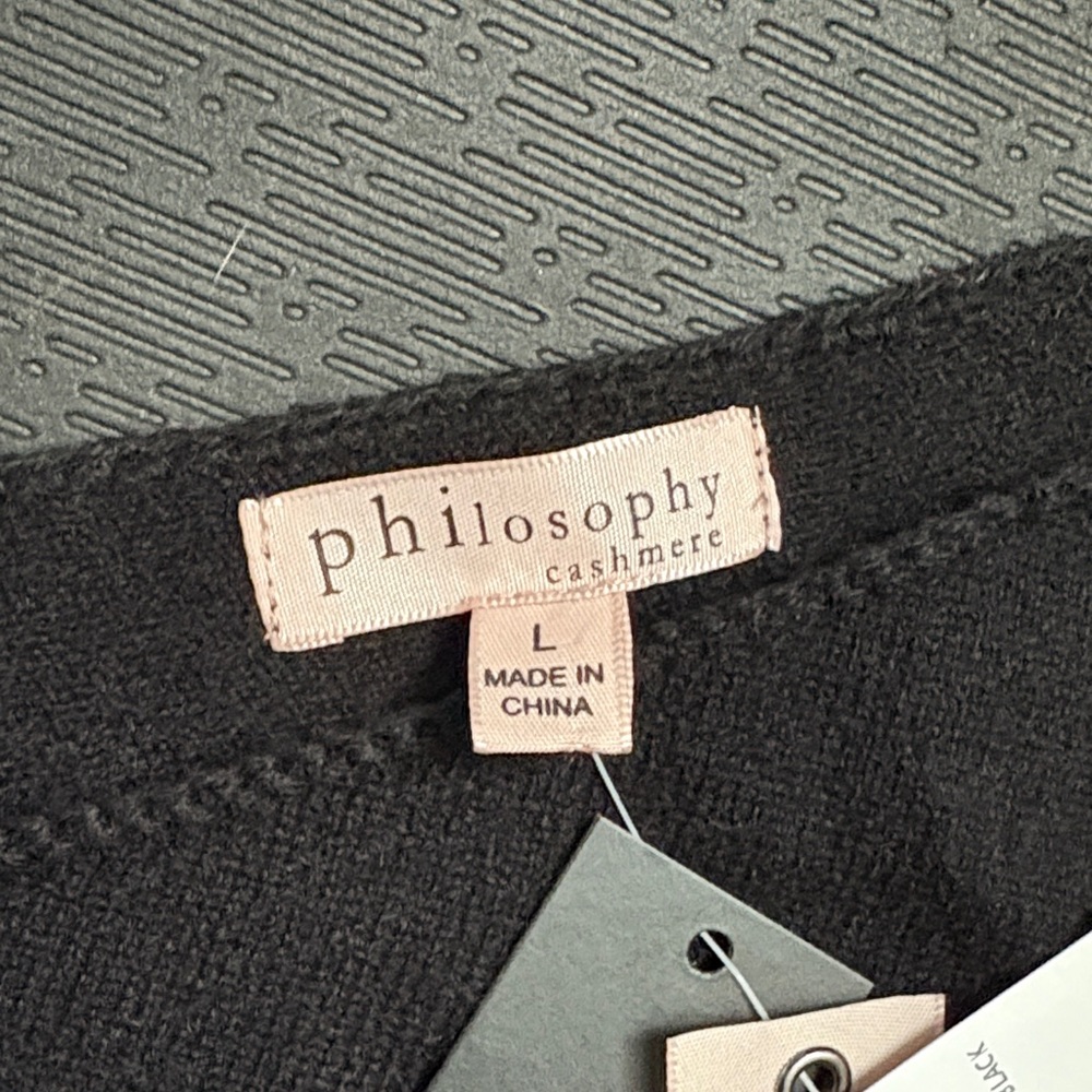 Philosophy Black Cashmere Camisole Top - Picture 3 of 4
